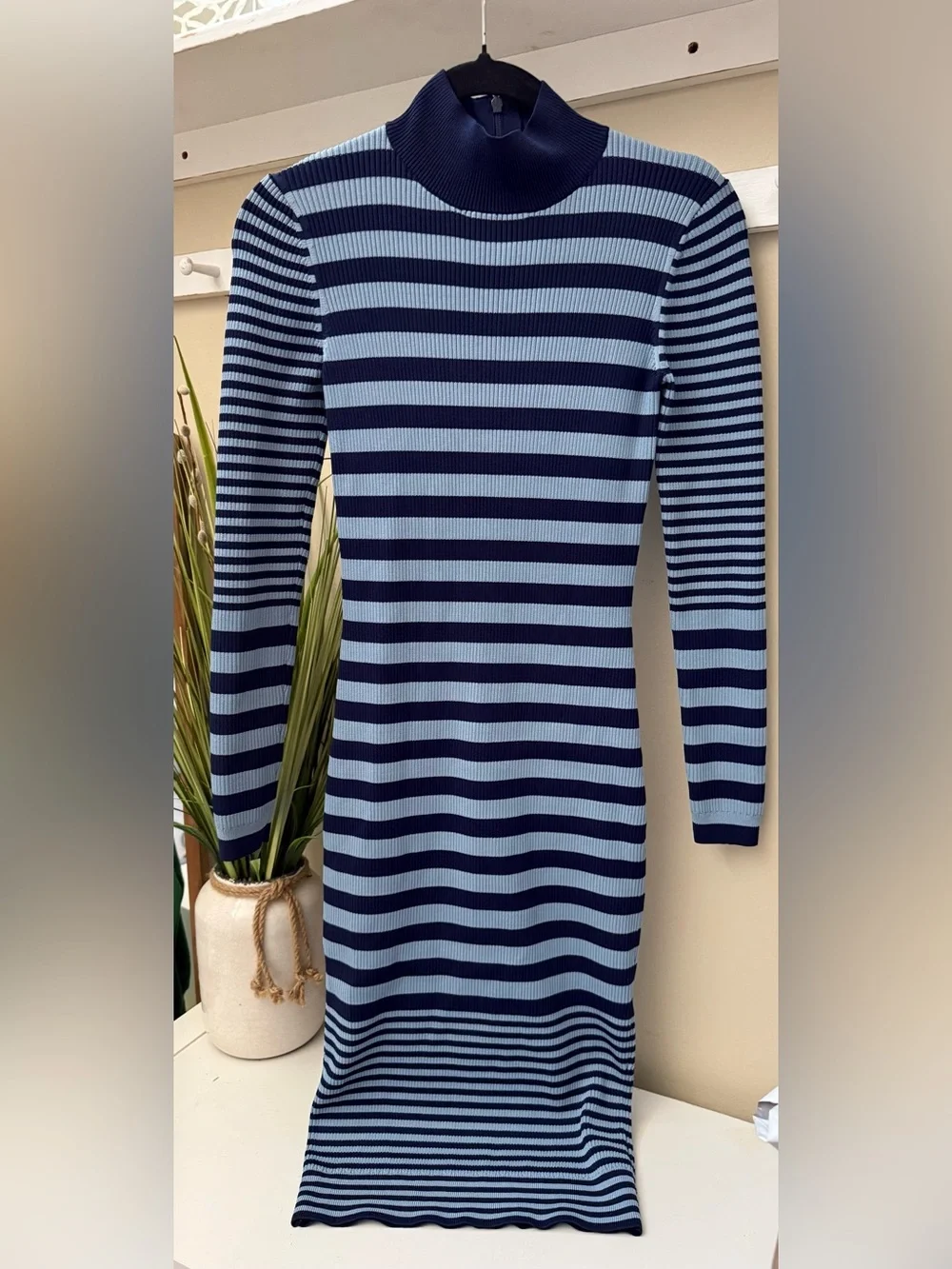 Michael Kors Knit Long Sleeve Blue Dress XS 13” - 18” ptp 💎EXCELLENT CONDITION